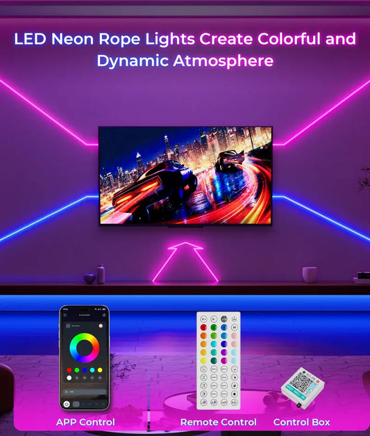 NeonGlow Smart Rope Strip Light (5 Meters) by FYNstore™