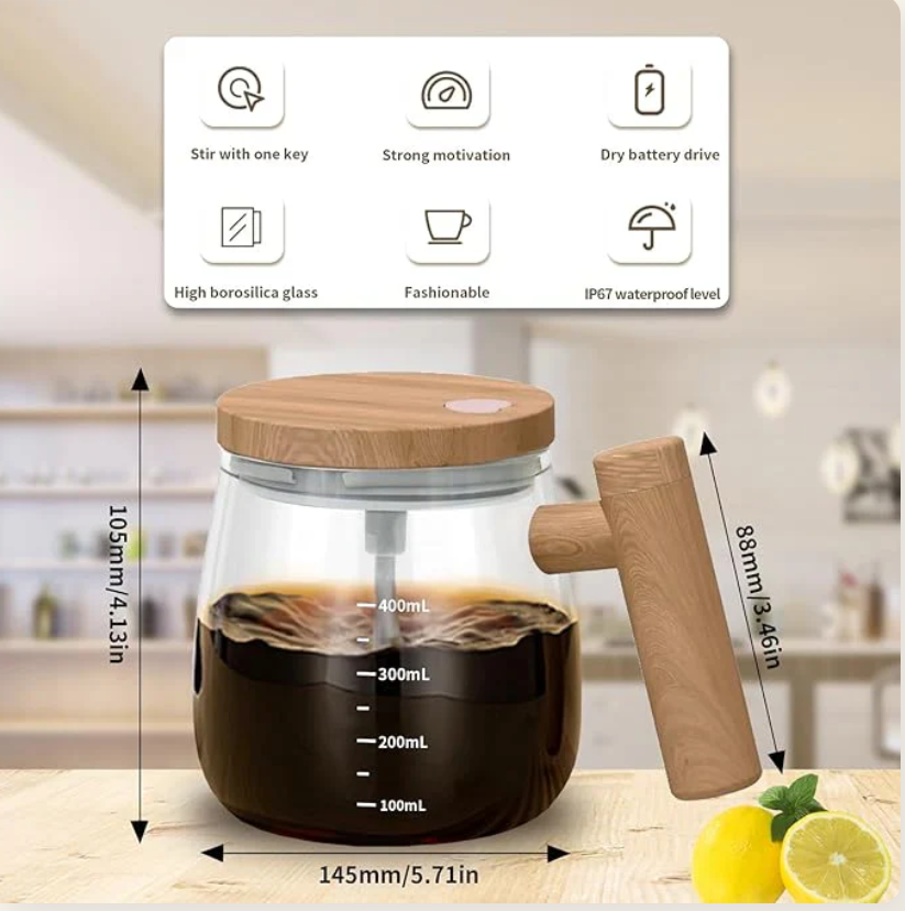 Self-Stirring Mug by ForYourNeeds™