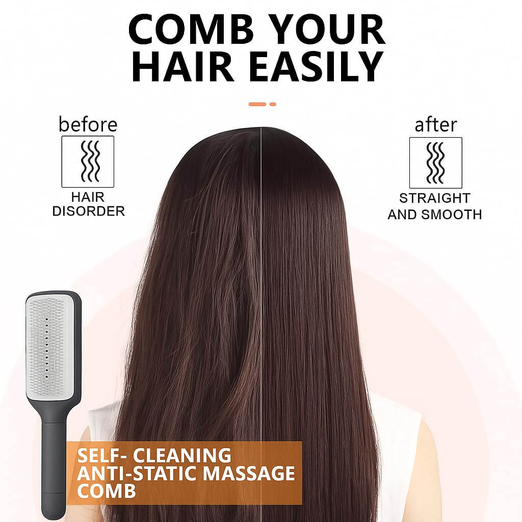 Self-Cleaning Hair Brush by FYNstore™