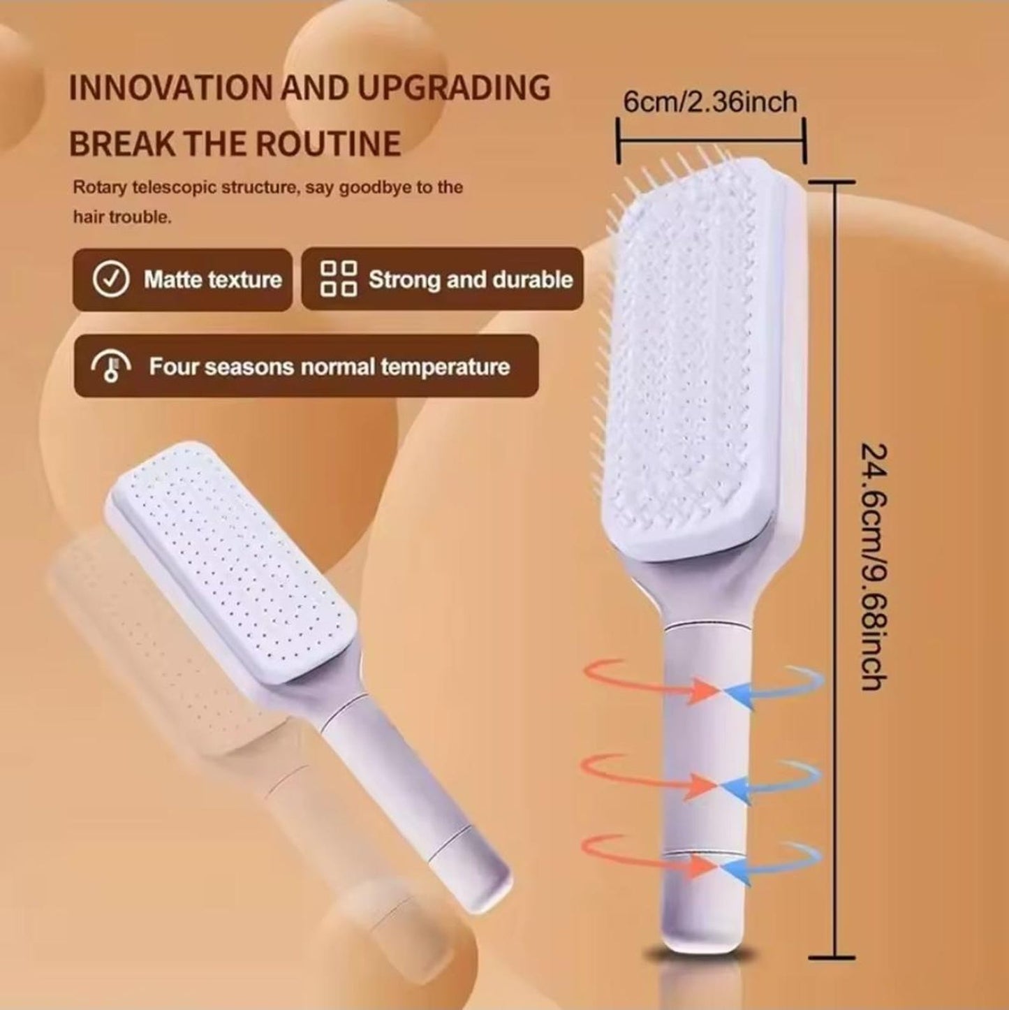 Self-Cleaning Hair Brush by FYNstore™