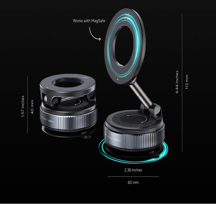 Vacuum Magnetic Suction Phone Holder by FYNstore™