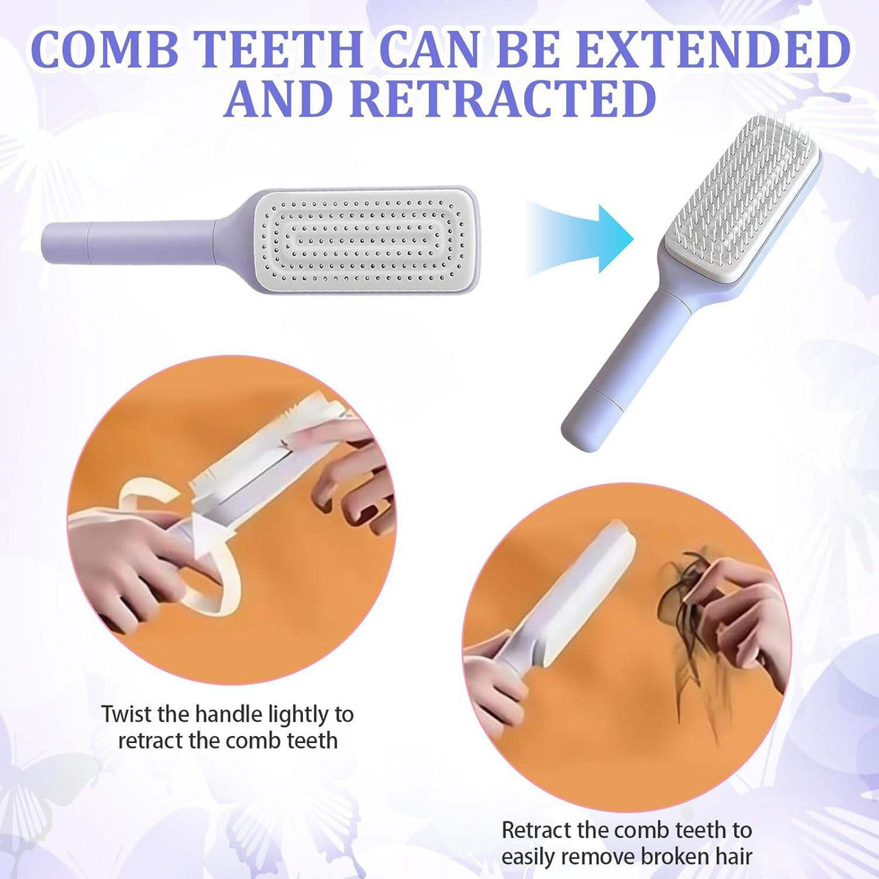 Self-Cleaning Hair Brush by FYNstore™